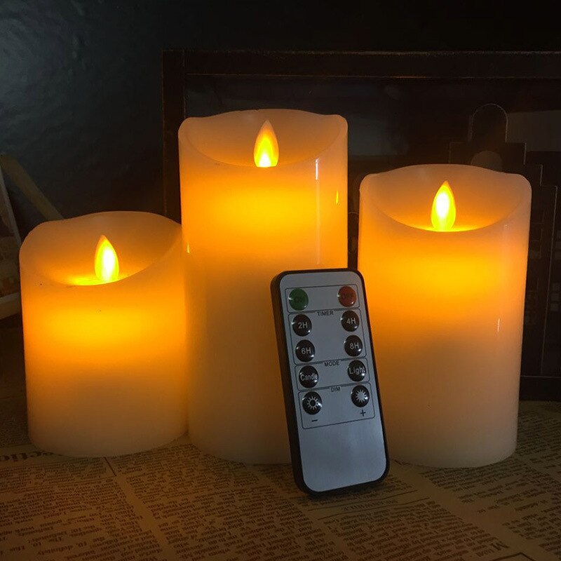 Key Remote Control Led Candle Home Furnishing Night-light Romantic Buddhism Candle Lamp happy birthday Christmas LED Candle