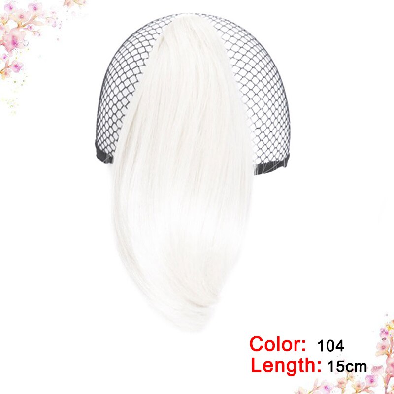 DIANQI Synthetic Hair Short Curly Blonde Black Small Ponytail Hair Grab Clip Hair Extensions For Women wigs: 104