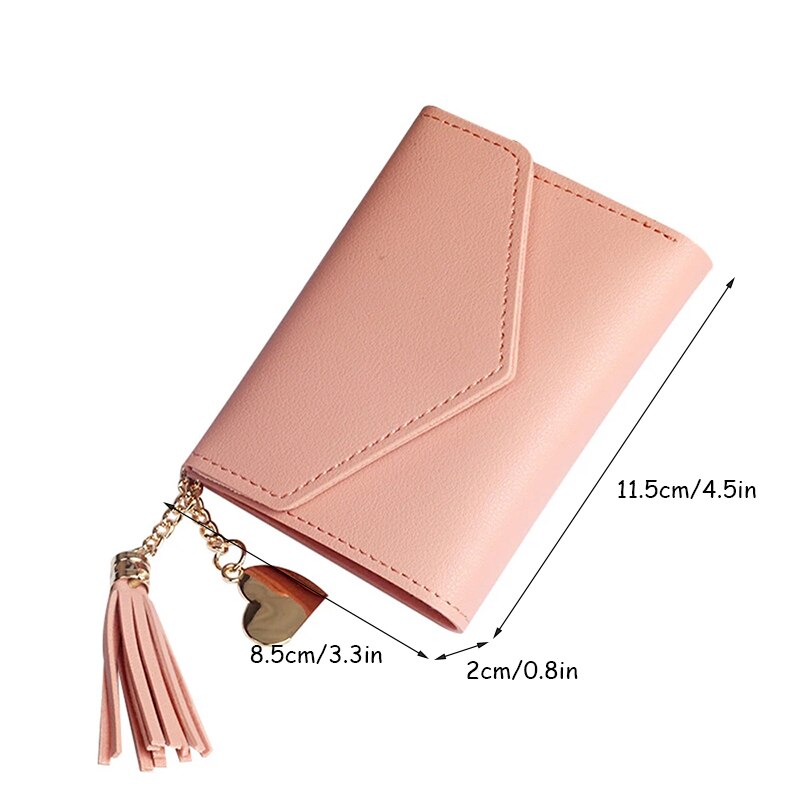Portefeuille à pompon pour femmes, porte-monnaie tendance, porte-cartes,