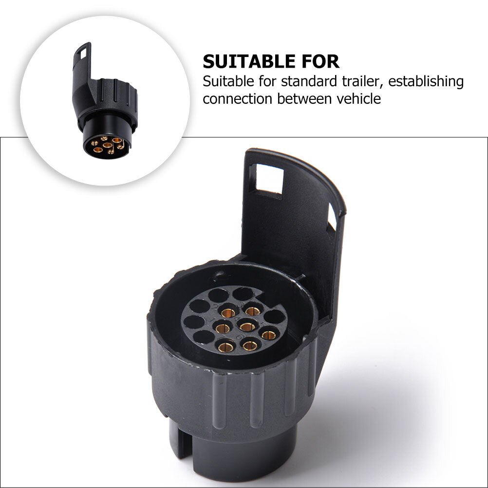 1 pc 7 to 13 pin stekker adapter converter aanhanger caravan vrachtwagen trekhaak stopcontact eu stekker adapter onderdelen converter stopcontact aanhanger stekker