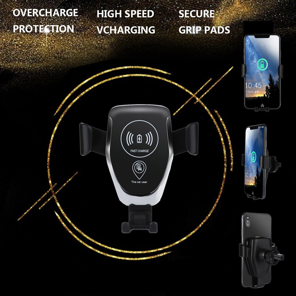 Wireless Charger In Car Mount Charging Holder Stand Bracket With Parking Positioning Chargers Chargeur de voiture Smartphone