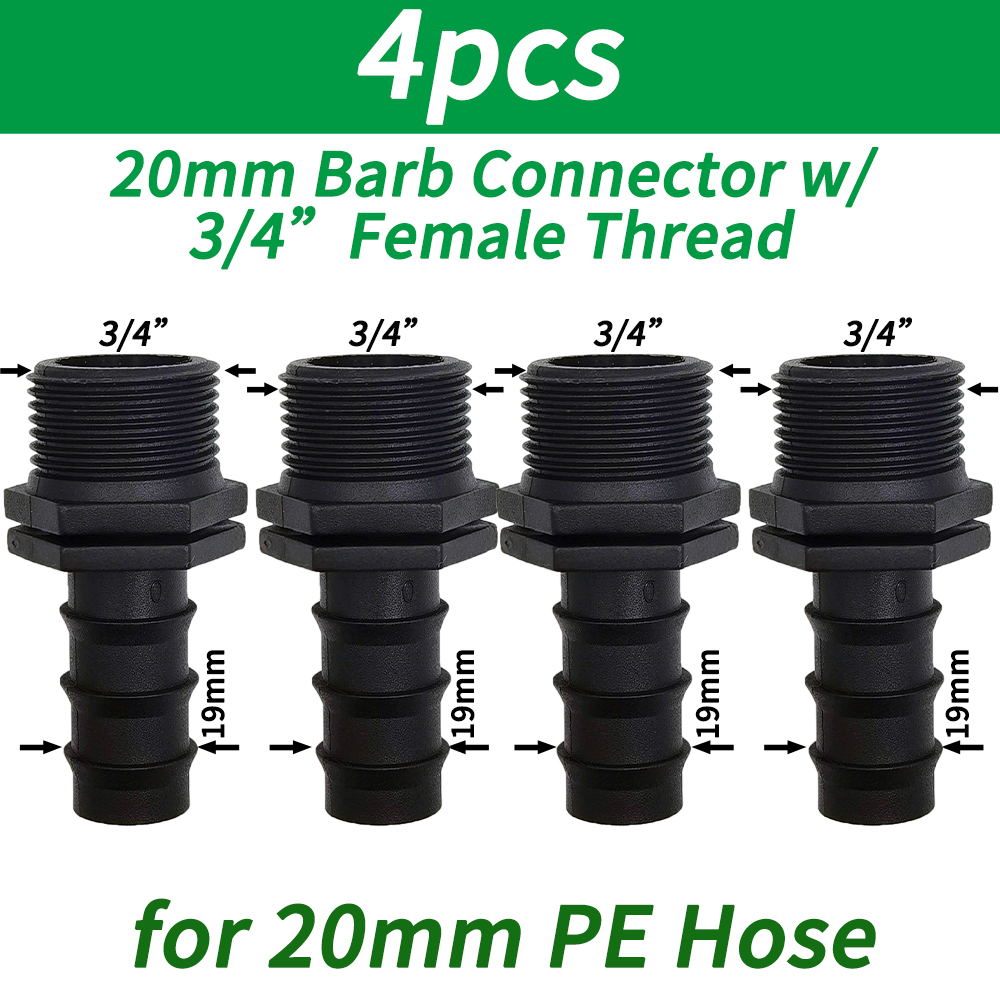 1/2 "1/4" Außengewinde anschluss an Widerhaken 16mm 20mm 25mm Pe Schlauch adapter T-Stück Winkel bogen Garten bewässerung Tropf bewässerungs system: Blau