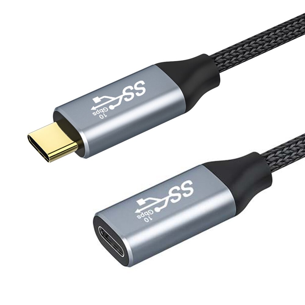 5A 100W Type C 10Gbps Gen2 Usb 3.1 Naar USB-C Type-C Extension Data Quick Opladen Kabel Extender snoer Voor Macbook Laptop Usb C Hub: 25cm