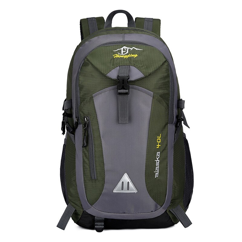 Mochila impermeable de 40L para senderismo y escalada, bolsa para deportes al aire libre, mochila de viaje para acampar en montaña, mochila para Trekking para hombre y mujer: Verde militar