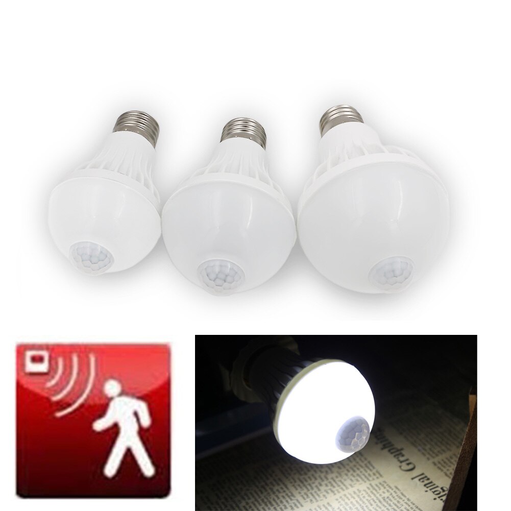 PIR Motion Sensor Lamp 5w Led Bulb 7w 9w Auto Smart Led PIR Infrared Body Sound + Light E27 Motion Sensor Light