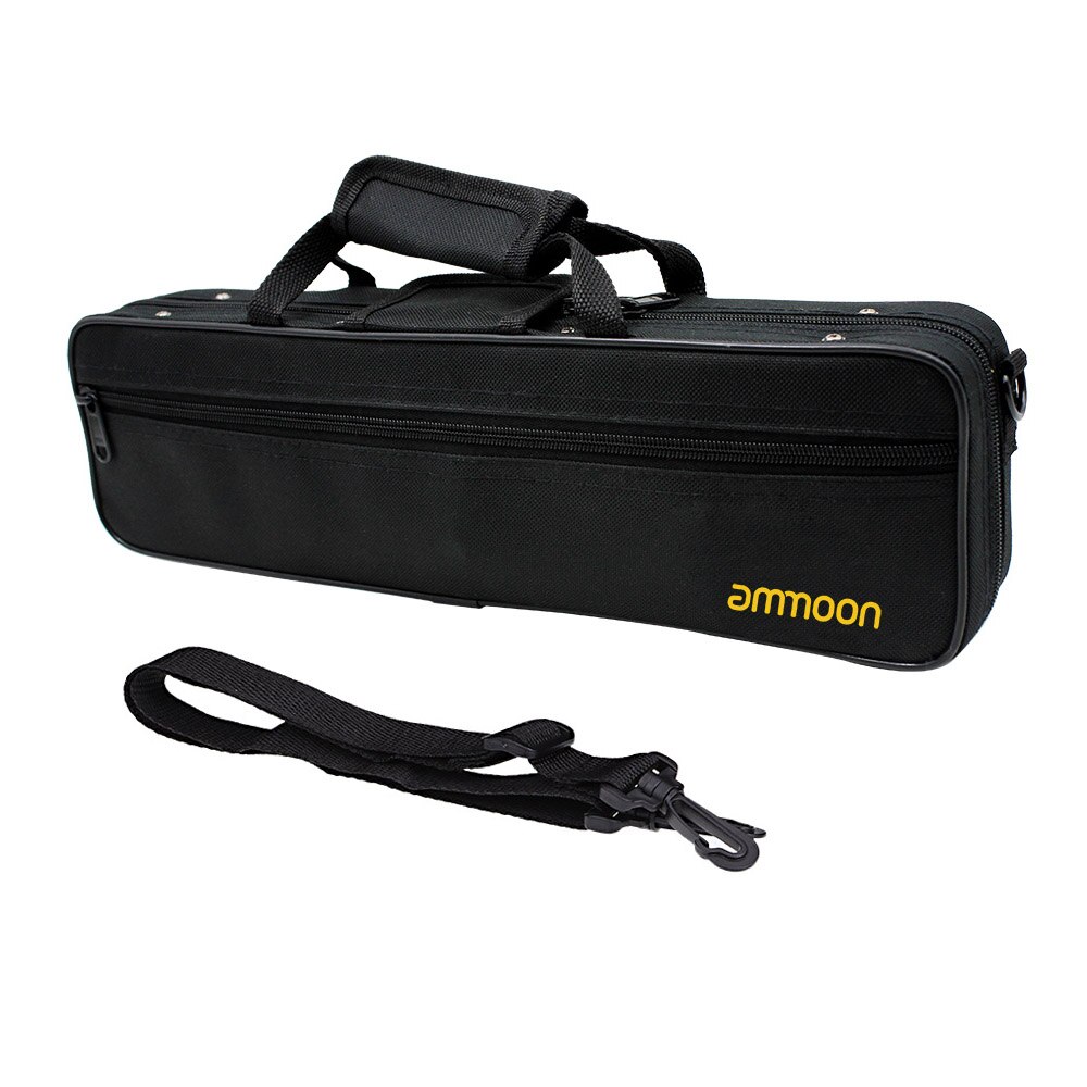 Ammoon flute case gig bag ryggsekk boks vanntett 600d skum bomullspolstring med justerbar enkelt skulderstropp