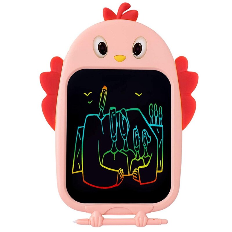 Zeichentablett-spielzeug für mädchen und jungen im alter 4 3 jahren, 6 8.5 zoll-lcd-schreibtablett 5 farbenfrohe maltafel: Rosa
