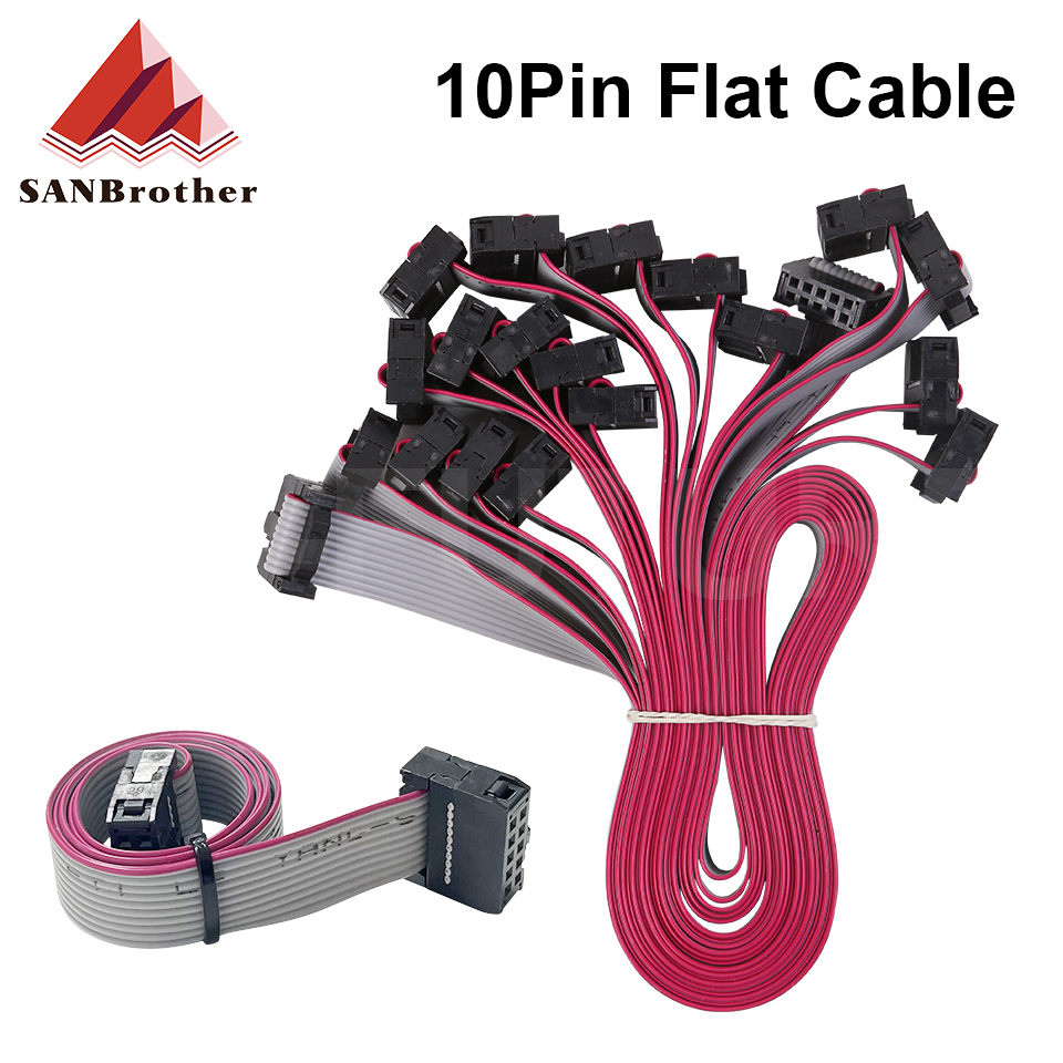 2 Stück 10P 60cm 70cm 80cm 2864 LCD 2004 LCD-Verlängerungskabel MKS Prusa Ramps RepRap Anet i3 FT5 3D-Flachband-Datumskabel