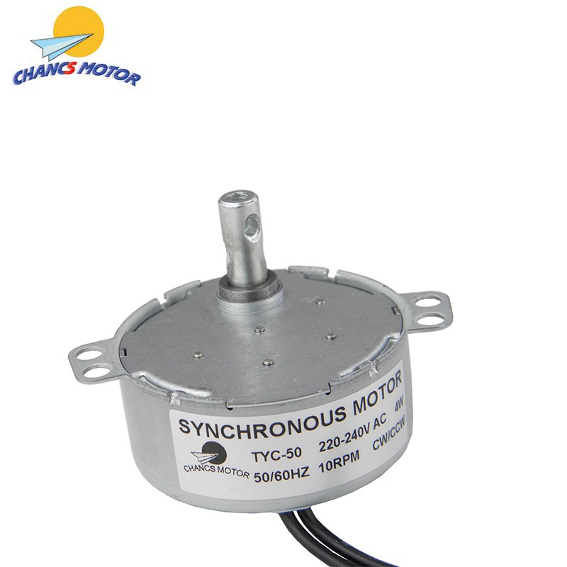 Chancs tyc -50 synkronmotor 220v 10-12 rpm cw/ccw vridmoment 1.5kg.cm 4 watt