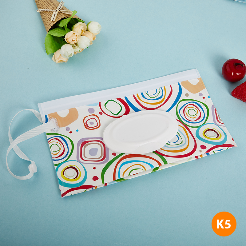 Eva Baby Nat Vegen Pouch Snap-Band Navulbare Natte Doekjes Tas Veeg Houder Case Outdoor Draagbare Herbruikbare Nuttig Tissue doos: K5