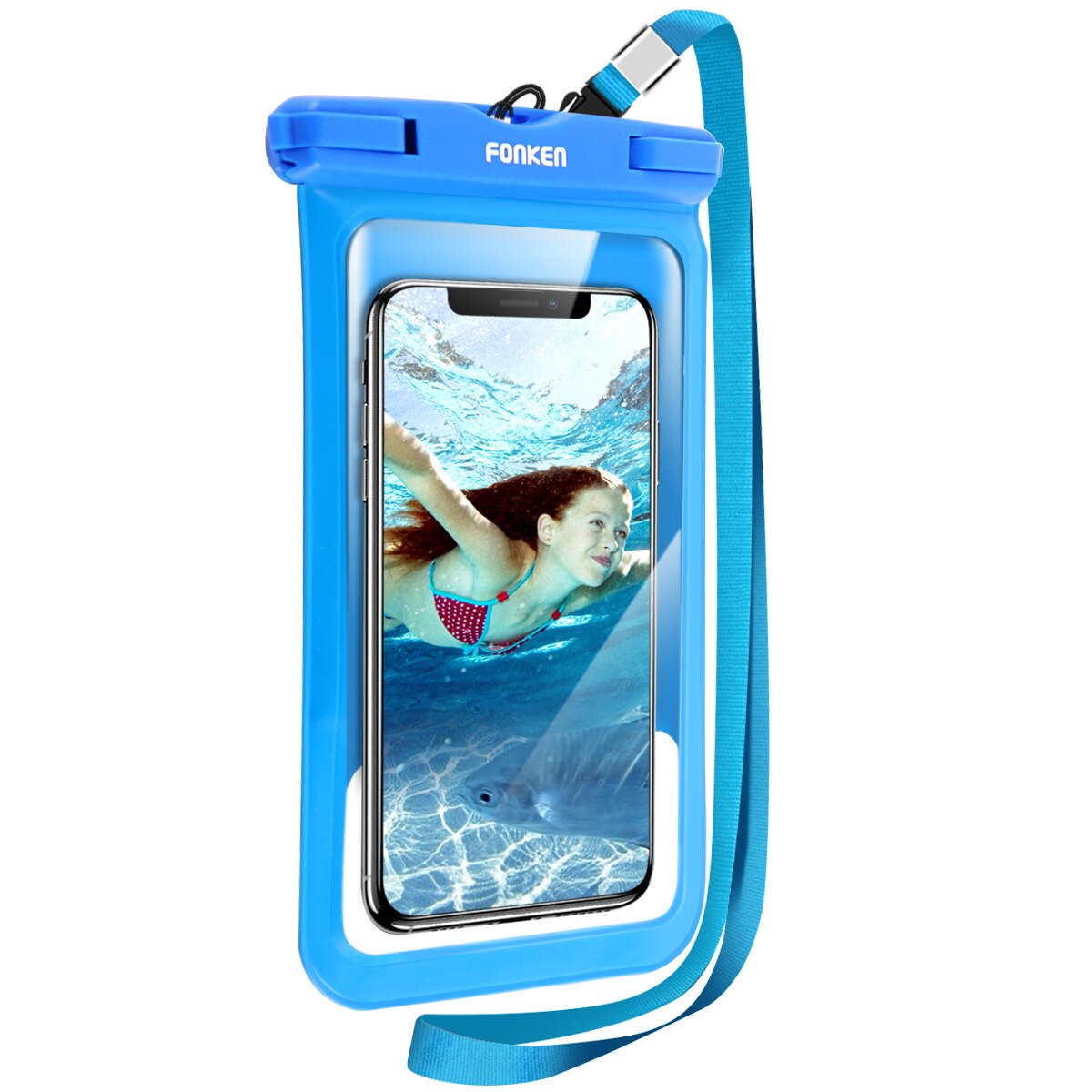 FONKEN Wasserdichte Telefon fallen Für Iphone Schwimm Tasche Unterwasser Handy, Mobiltelefon fallen Schwimmen fallen Schutzhülle Beutel Unversal Telefon Abdeckung: 1stck blau Dry Case