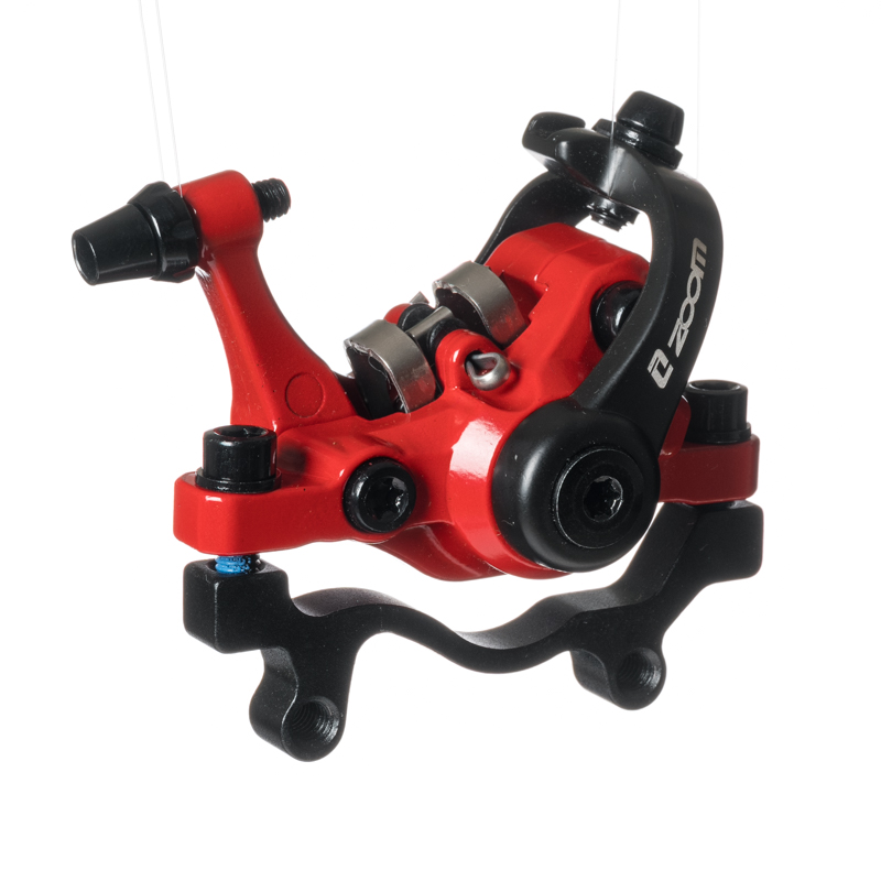 ZOOM DB680 MTB freno de disco de doble conductor IS/PM 160mm bicicleta de montaña pinza mecánica doble pistón bicicleta eléctrica de accionamiento Bilateral: Borgoña