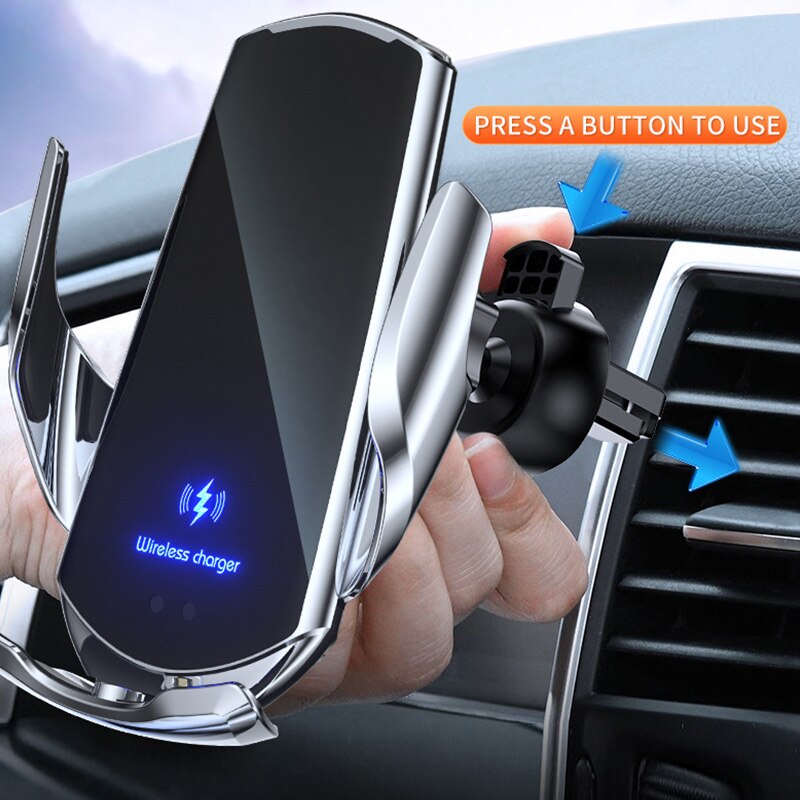 15W Car Wireless Charger for Samsung Galaxy A12 A22 A32 A42 A52 A72 A13 A33 A53 A73 5G Magnetic Charging Automatic Clamping