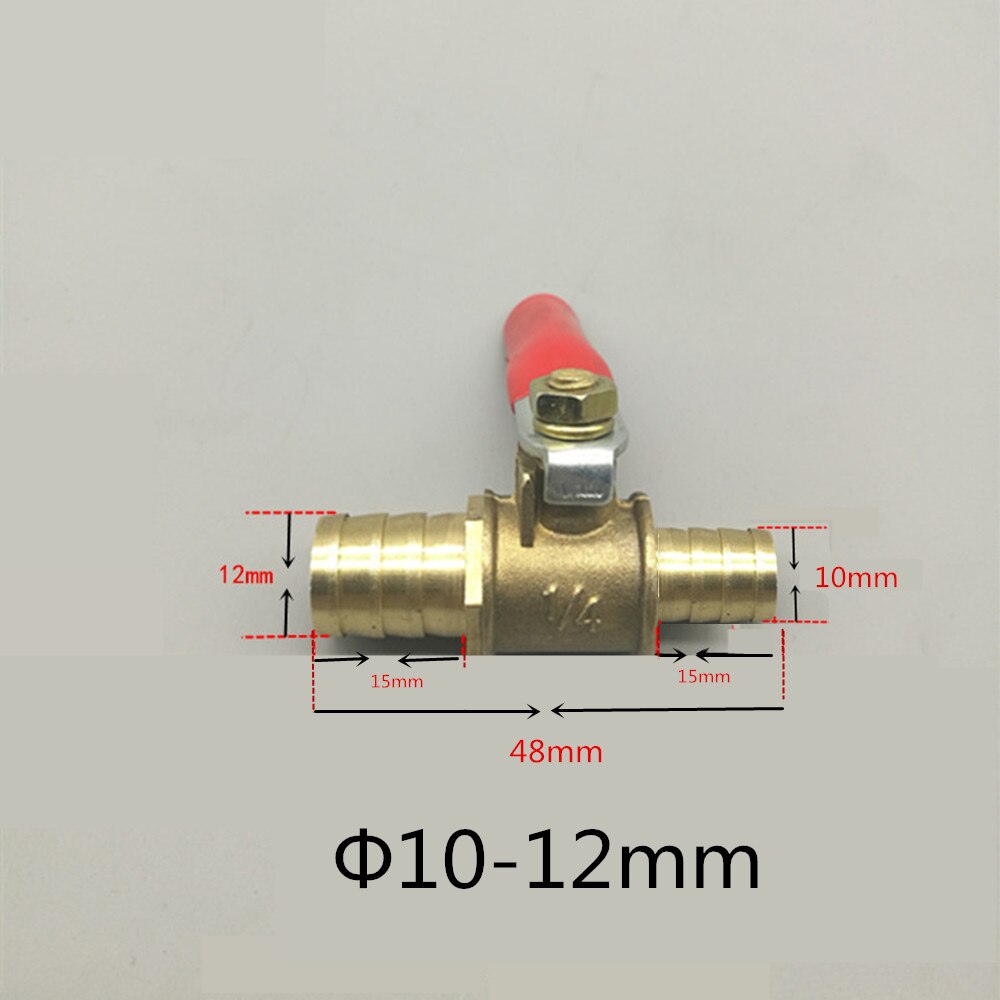 6mm-19mm Pneumatische Anschluss Schlauch Widerhaken Durcheinander Wasser Öl Luft Gas Kraftstoff Linie Abschaltung Ball Ventil Rohr armaturen Pneumatische Rohr Schalter