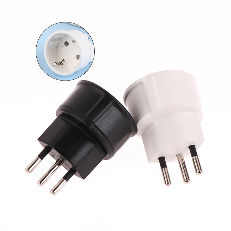 1pc europæiske frankrig til schweiziske stik rejseadapter 3 -benet stik 10a 250v strømstik eu til schweiz elektrisk stikkontakt