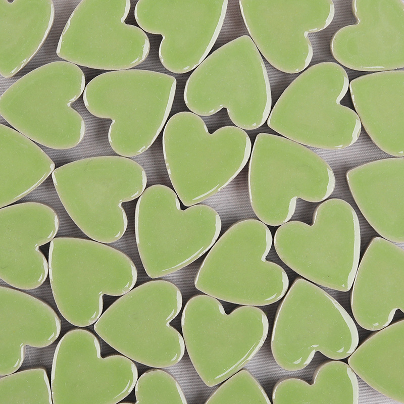 100g Bagged Love Shaped Ceramic Mosaic DIY Hand Decorative Materials Bathroom Tiles Bulk Arts Crafts: 8