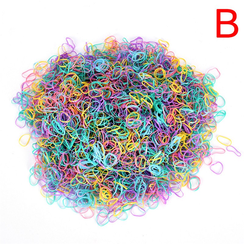3000 unids/bolsa de sujetadores de pelo de TPU para bebé, bandas de goma elásticas, lazos de goma para niñas, soporte de papelería, suministros de oficina y escuela: multi