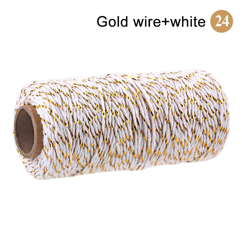 100M/Roll Cotton Cord Baker Twine String Colorful Cotton Craft Twine Home for Textile Packaging Christmas DIY Wedding Decor: MAROON