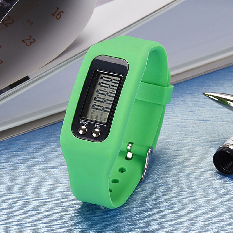 Digital LCD Pedometer Run Step Walking Distance Calorie Counter Sport Watch Bracelet TOO789: Green