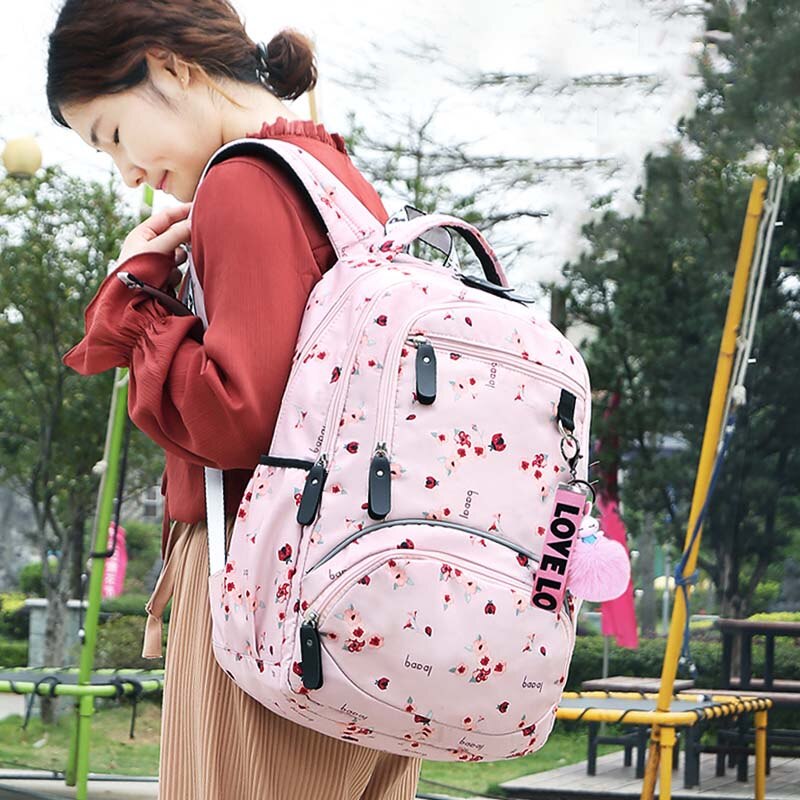 Large Schoolbag Cute Student School Backpack Printed Waterproof Bagpack Primary School Book Bags For Teenage Girls