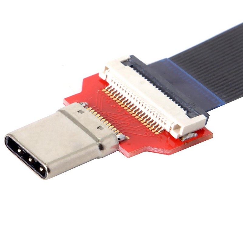 20cm fpc flat usb 3.1 type-c usb-c hann til hann datakabel til macbook & laptop & telefon og stasjon