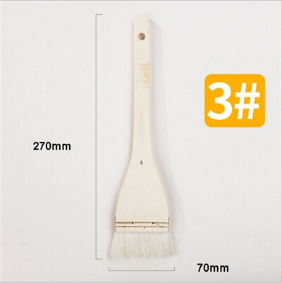 Pinceau pour peinture à l'huile pour aquarelle et laine, outil mural à Long manche en acrylique en bois pour construire le nettoyage de la maison, 1 pièce: 3in