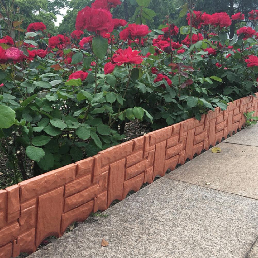 6 stk hage dekorativt gjerde plast plen gresskant barriere hage plante blomsterbed kant gjerde hage dekorasjon gjerder