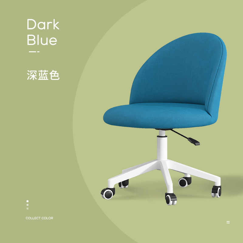 Computer Chair Home Office Chair Comfortable Long-Sitting Lifting Backrest Chair Bedroom Study Seat: Dark Blue
