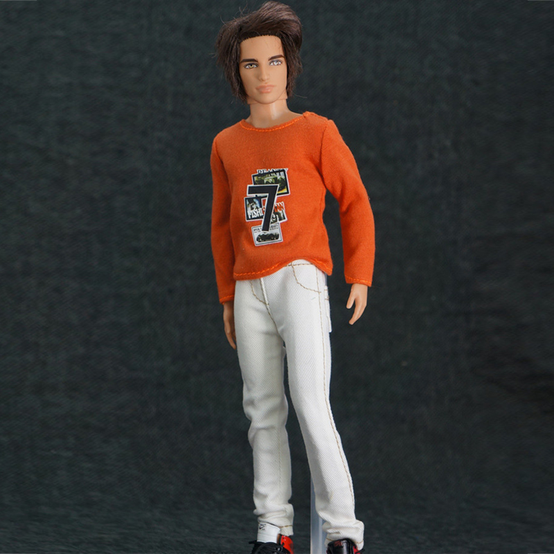 Ken Doll-ropa vaquera, chaqueta vaquera, abrigo, pantalones, Sudadera con capucha, muñeca, novio, ropa Ken, uso diario, traje informal, accesorios para muñecas de 30cm: Azul marino