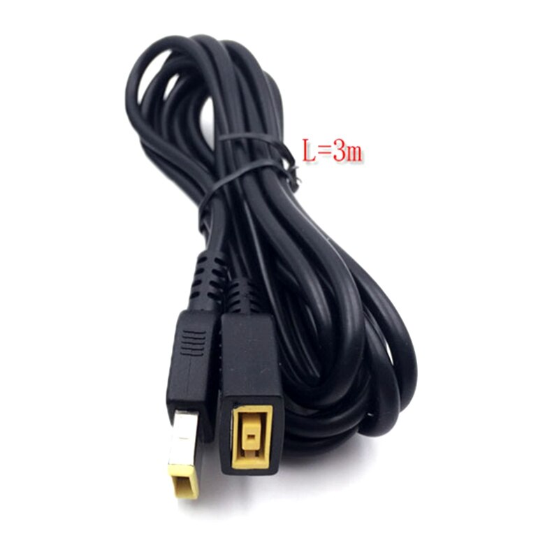 -Suitable for Lenovo ThinkPad Notebook Power Adapter with Needle Square Mouth Male and Female Extension Line 2M