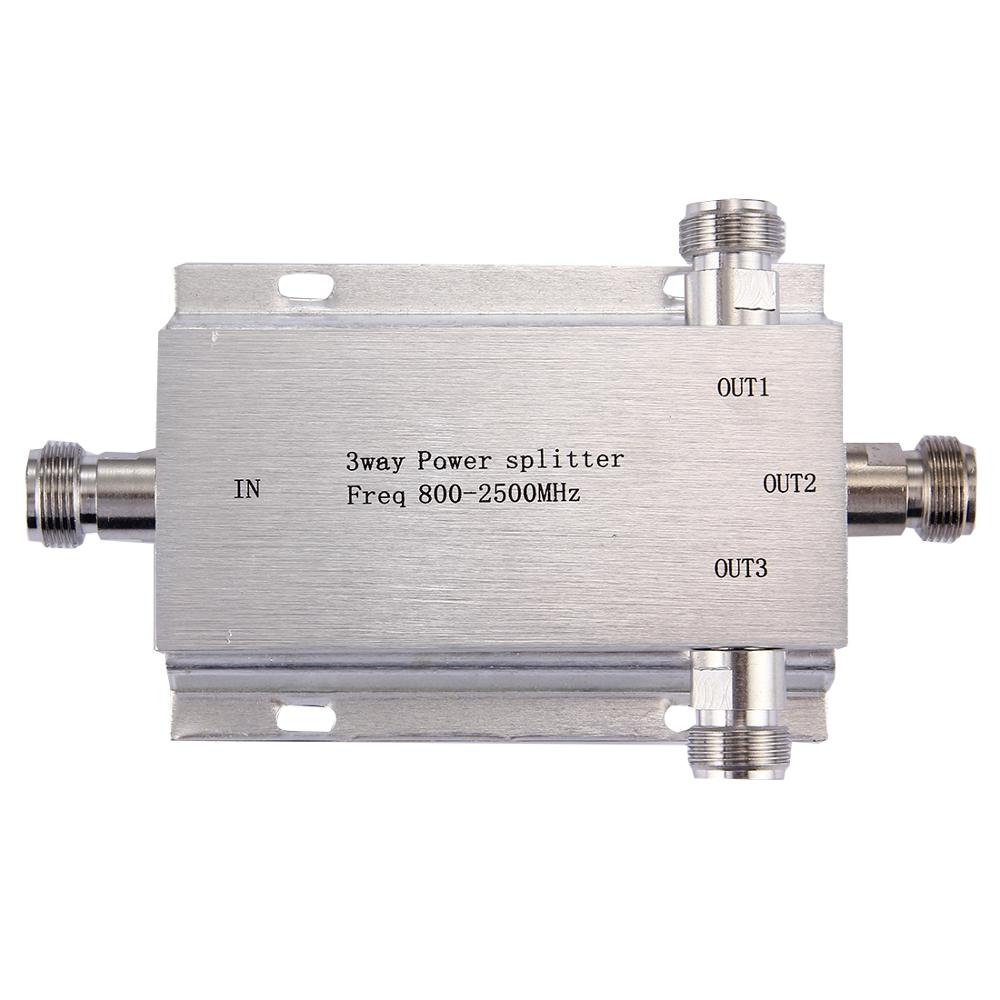 2-3 Way N Female Power Splitter telecom (380~2500MHz) N Type power divider,booster accessory SMA divider for communication: Dark Grey