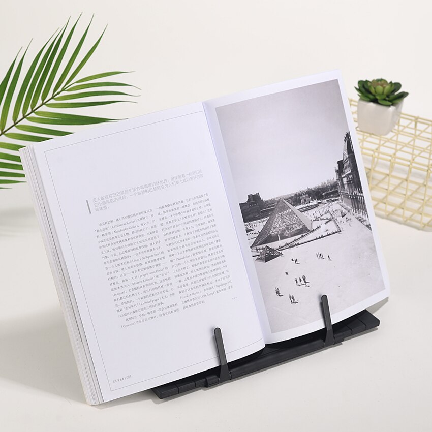 Justerbar vinkel metall bokstöd ställ läsbok tidning bordsställ barn vuxen ögonskydd hem kontorsmateriel