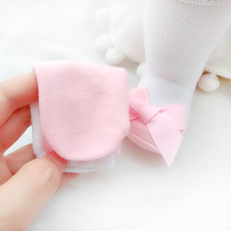 Infant Girl Socks Princess Cotton Socks for Baby Girls Stuff Kids Bow Socks White Pink Cute Newborn Bebe Footwear Short 0-12M