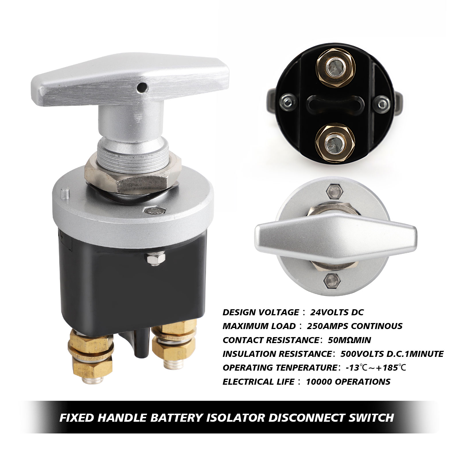 Heavy Duty Battery Kill Switch with 1500 Amp Rush Keep It Clean BATKD2 muscle Car Battery Isolator Disconnector YC101587