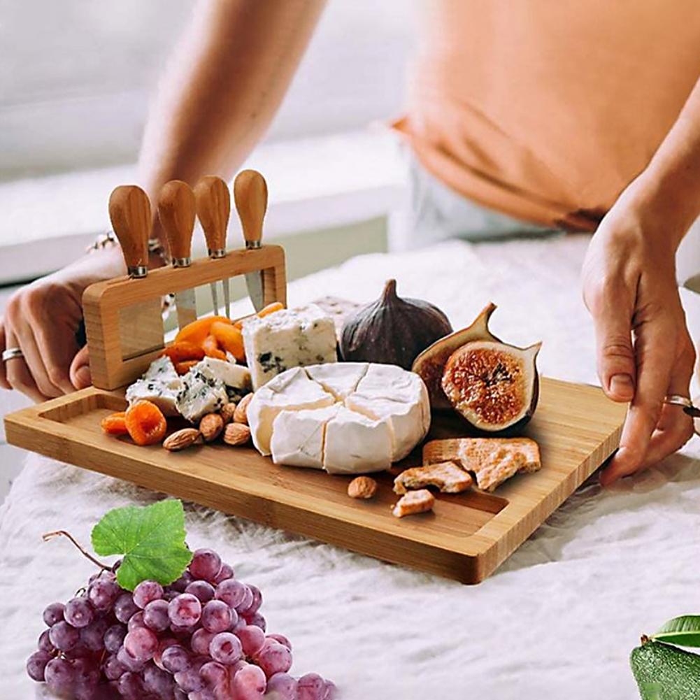 Charcuterie Board Good Wooden Charcuterie Board with Cutlery Lightweight Cheese Platter