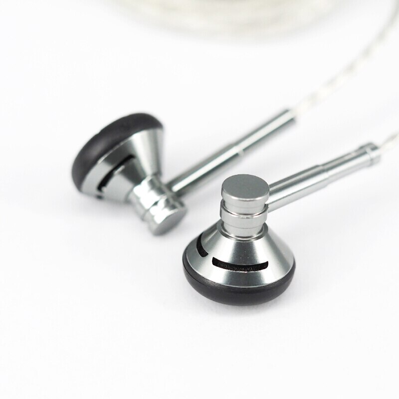 Moondrop sans nom original métal écouteurs HIFI musique DJ basse écouteur équilibré métal 13.5mm dynamique pilote écouteurs: Silver-Silver no mic
