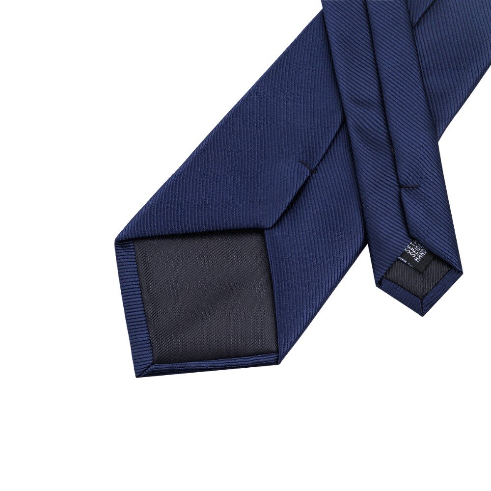 midnightblue sólido corbata pañuelo gemelos corbata de seda corbatas para hombres Formal de negocios boda C-770
