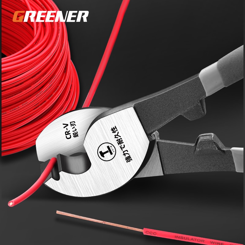 Greener Multifunction Cable Cutter Wire Strippers Diagonal Cutting Pliers Wire Stripping Side Cutters CR-V Electrical