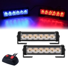 12V LED verkehrs Signal notfall warnung blinkt licht Polizei Fahrzeug Auto Strobe Lichter Auto Kühlergrill-lampe Bar