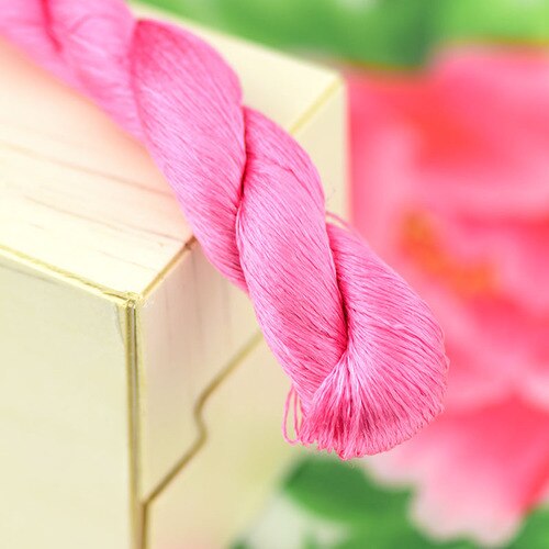 1 farbe 400m Suzhou stickerei 100% natürliche seide bestickt linie seide diy spezielle Seidige Helle farbe linie Gemeinsame farben rosa: 3