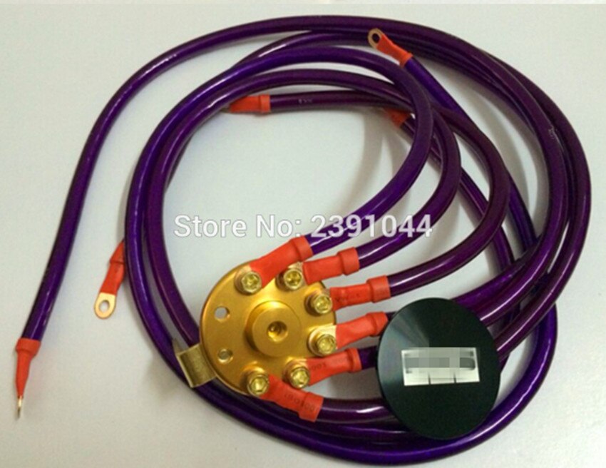 Racing universal Grounding Cable Wire Kit For Universal Car Earth System Grounding Cable Purple 6 point