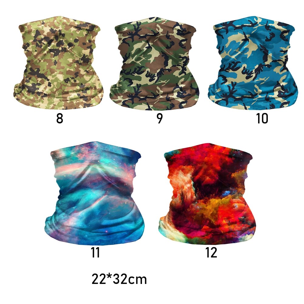 Unisex hoofd gezicht nek gaiter tube elastische bandana sjaal outdoor fietsaccessoires halve gezichtssjaals met onzichtbare zak