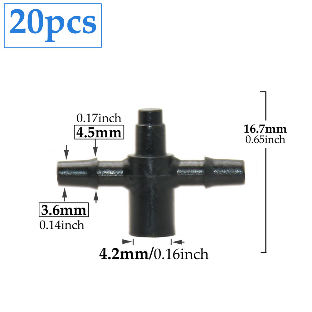 2L 4L 8L Irrigation Drippers Fitting 2/4-way Arrow Dropper Connector Cross Water Splitter Emitter Micro Drip Irrigation System: Red