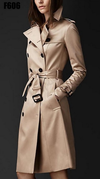 herbst Neue Frauen Graben Mantel Lange Windjacke Europa Amerika Trend Zweireiher Schlank Langen Graben Q1534