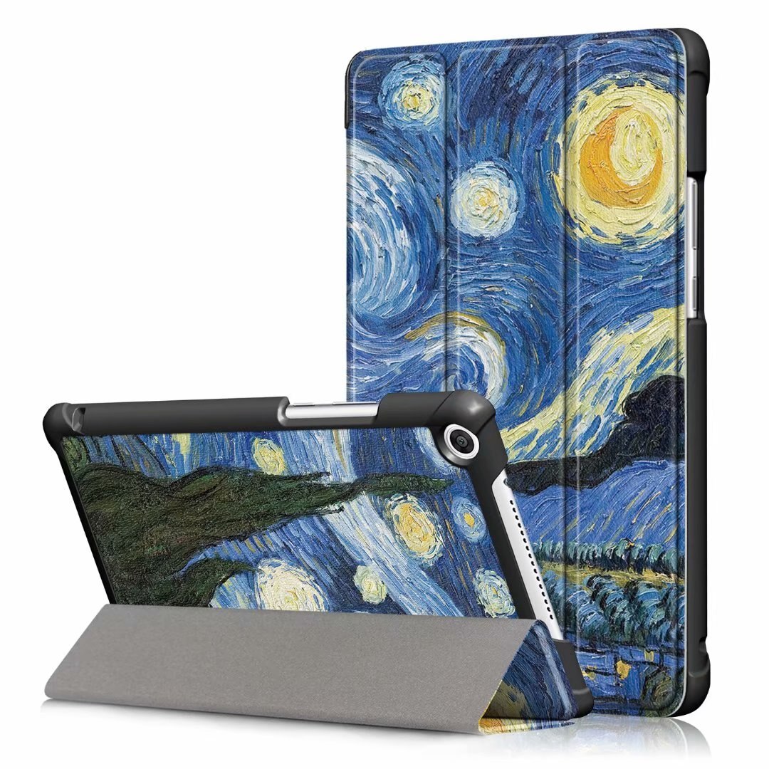 Slim odwróć PU skórzane etui do Huawei MediaPad M5 lite 8 JDN2-W09/AL00 8.0 cal inteligentny pokrowiec do huawei m5 lite 8 Case + film + długopis: XK