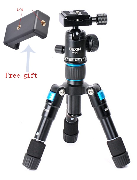 Portable Travel Compact Aluminum Mini Tripod with Ball Head for Digital Camera DSLR Smart Phone