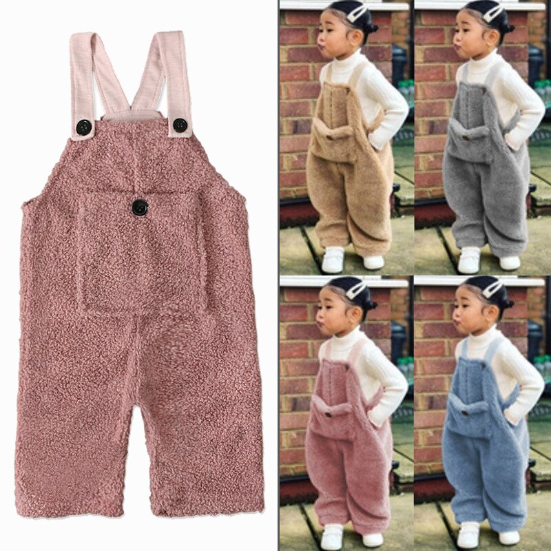 Kid 'S Warme Overalls Baby Meisjes Jarretel Kleding Overalls Voor Kinderen Jongens Broek Riem Peuter Baby Winter Pak Voor Kinderen