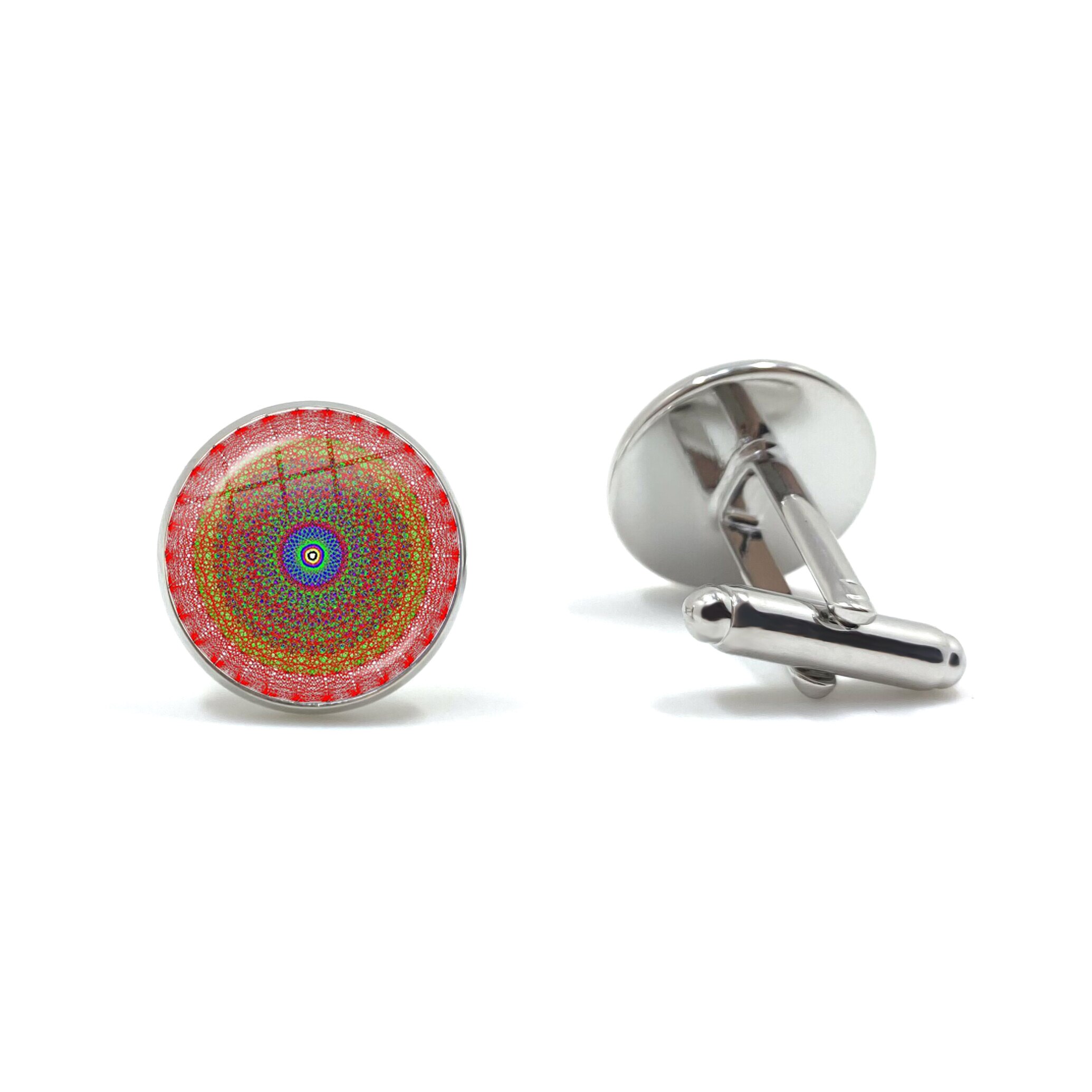 Sjarm mandala kunstbilde mansjettknapper henna yoga om symbol zen buddhisme glass cabochon mansjettknapp til mannlig herre skjorte: 6