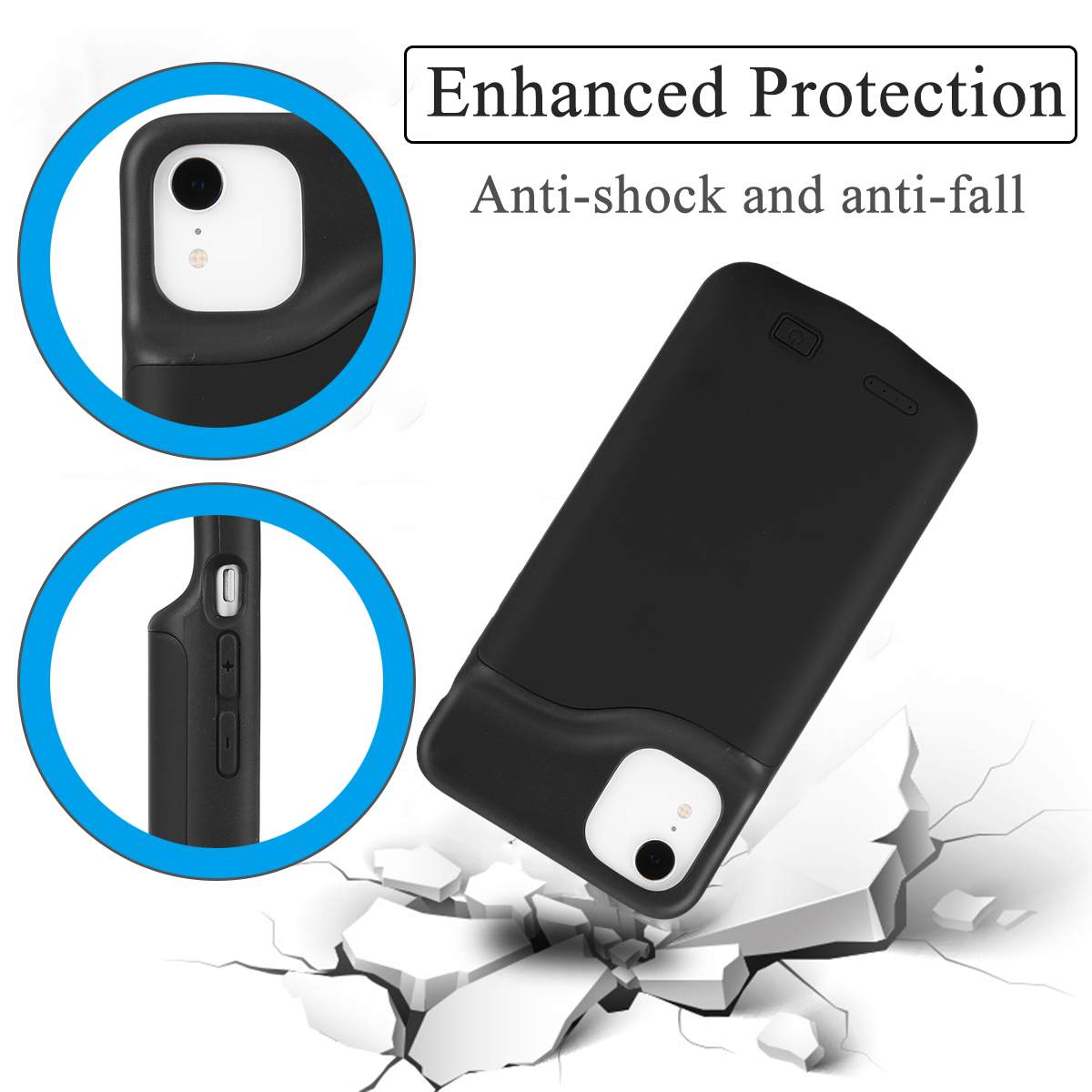 Funda de carga de batería de 6000mAh para iPhone 11 batería externa de carga Ultra externa para iPhone 11 Pro 11 Pro Max