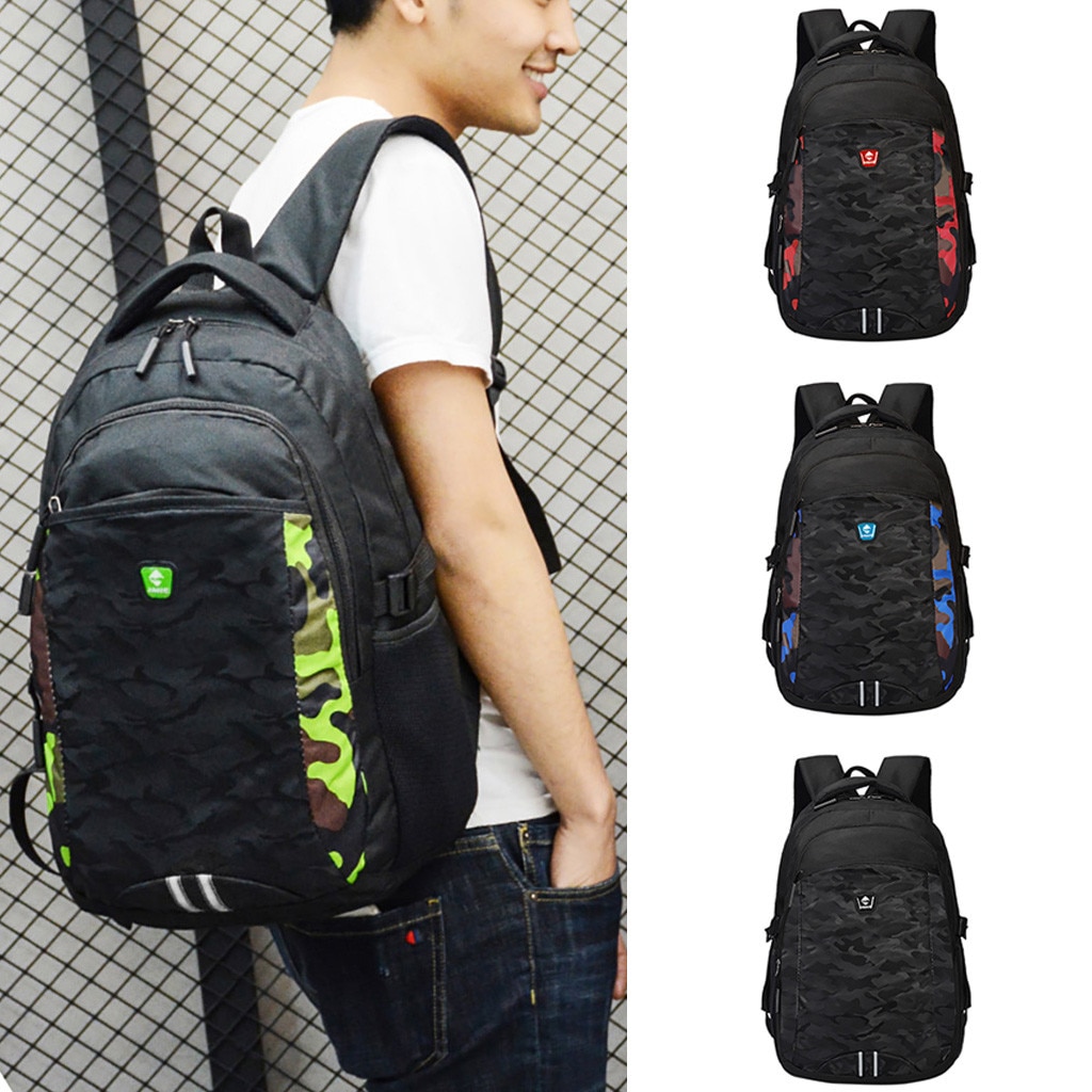 School 300d Travel Backpack Unisex Junior High School Student Backpack Men's Travel Bags Large Capacity Travel Laptop#g30